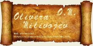 Olivera Milivojev vizit kartica